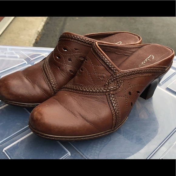 Born Shoes Born Brown Leather Mules Sandals Size 85m Poshmark